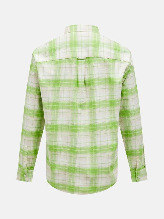 Light Green / White Men Peak Performance Flannel Shirts | US-BSKXQ4807