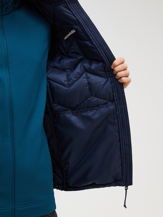 Navy Men Peak Performance Elevate Hood Down Jacket | US-JATPW0165