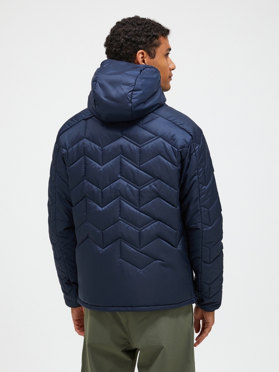 Navy Men Peak Performance Elevate Hood Down Jacket | US-JATPW0165