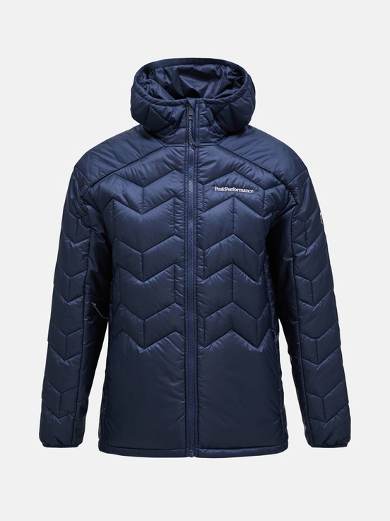 Navy Men Peak Performance Elevate Hood Down Jacket | US-JATPW0165