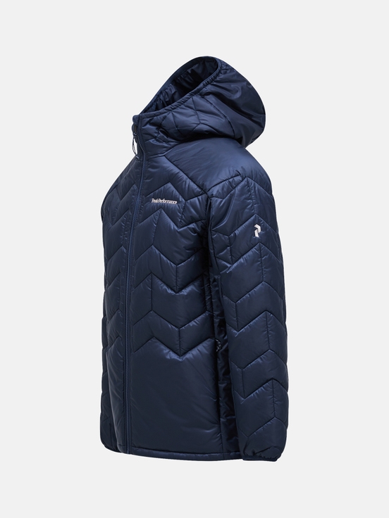 Navy Men Peak Performance Elevate Hood Down Jacket | US-JATPW0165