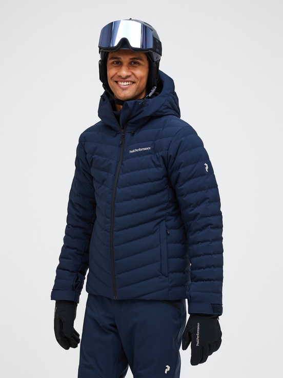 Navy Men Peak Performance Frost Down Ski Jacket | US-FJYRD5837