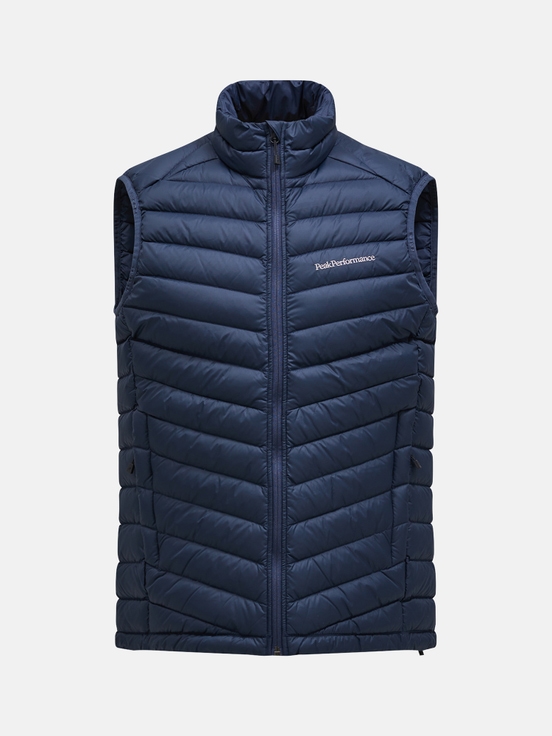 Navy Men Peak Performance Frost Down Vest | US-RTEQY7869