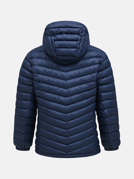 Navy Men Peak Performance Frost Hood Down Jacket | US-WNZVO6890