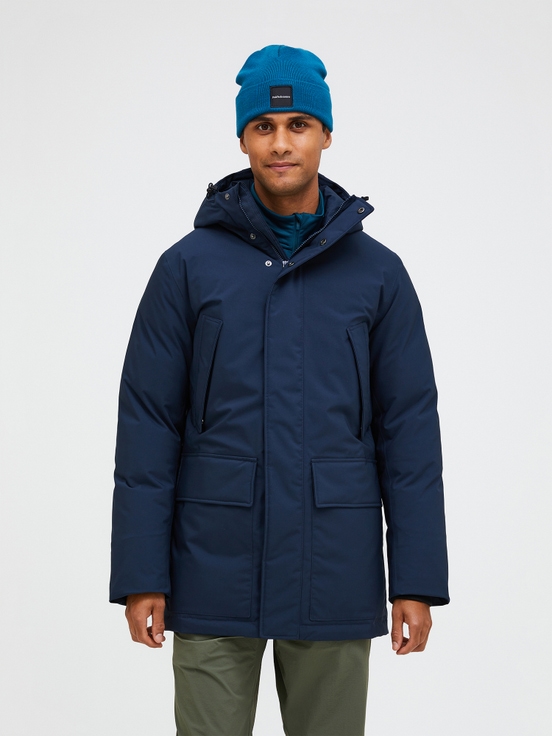 Navy Men Peak Performance Ground 2l Down Shell Parka | US-PBEXQ4968