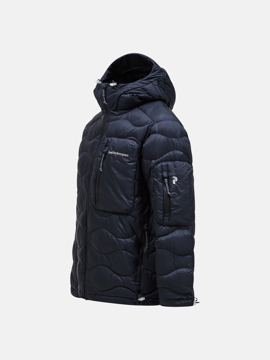 Navy Men Peak Performance Helium Utility Hood Down Jacket | US-OSVQA4380