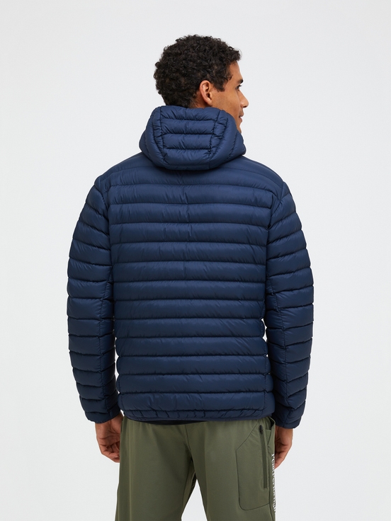 Navy Men Peak Performance Liner Hood Down Jacket | US-AEPVY8304