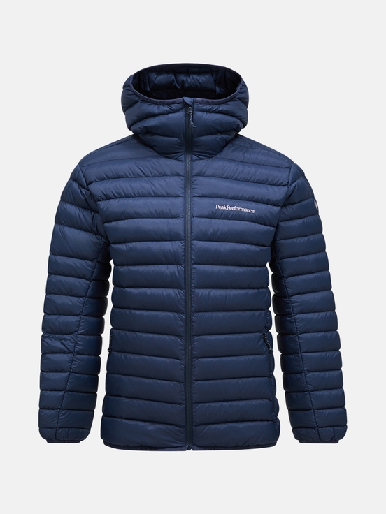 Navy Men Peak Performance Liner Hood Down Jacket | US-AEPVY8304