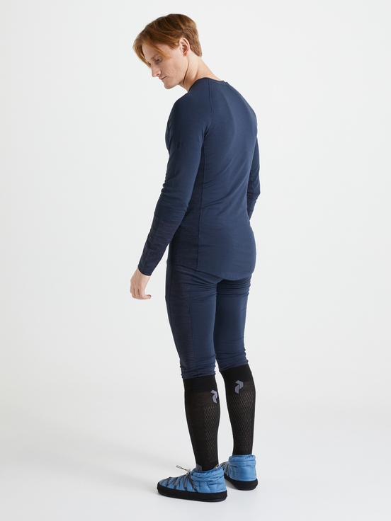 Navy Men Peak Performance Magic 3/4 Long Johns Base Layer Pants | US-WMILE8421