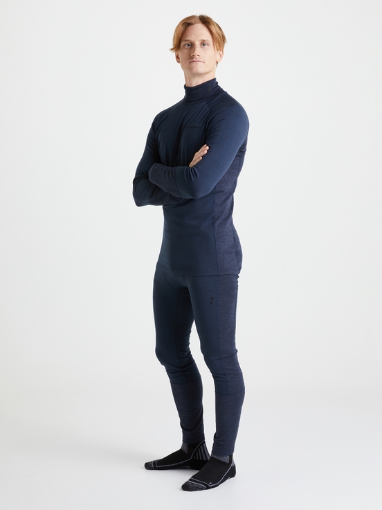 Navy Men Peak Performance Magic 7/8 Long Johns Base Layer Pants | US-AXENZ9687