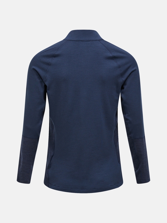 Navy Men Peak Performance Magic Half Zip Wool-blend Base Layer | US-WNACD6351