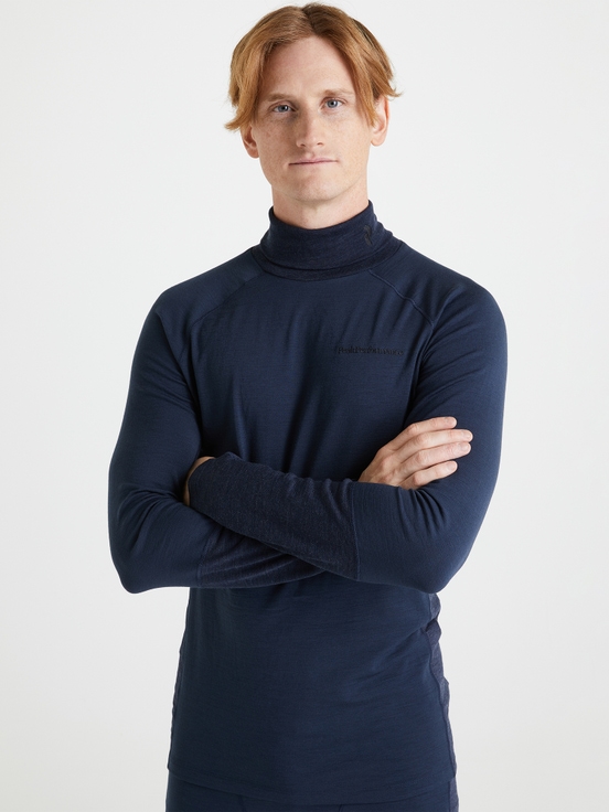 Navy Men Peak Performance Magic Rollneck Base Layer | US-APBTI9765