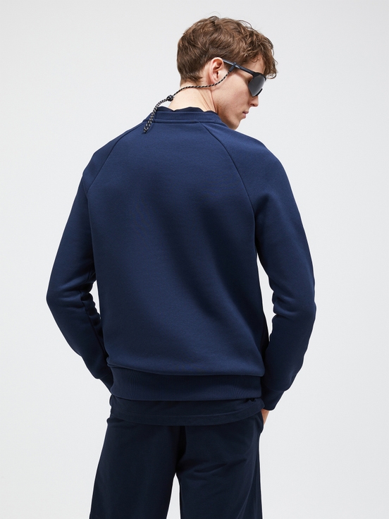 Navy Men Peak Performance Original Crew Sweatshirt | US-ZGSKN4692