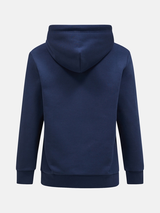 Navy Men Peak Performance Original Small Logo Hood Hoodie | US-KMPCN2931