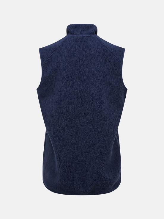 Navy Men Peak Performance Pile Vest | US-FVGYE0429