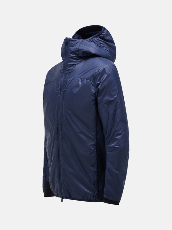 Navy Men Peak Performance Radiance Hood Winter Jacket | US-HQZKU7456