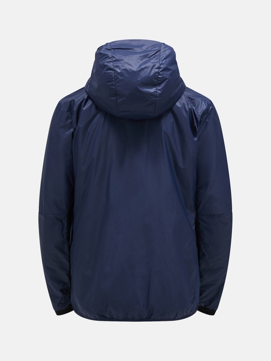 Navy Men Peak Performance Radiance Hood Winter Jacket | US-HQZKU7456