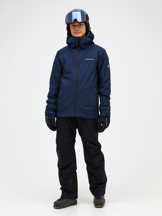 Navy Men Peak Performance Rider Tech Insulated Ski Jacket | US-XDQBI4271