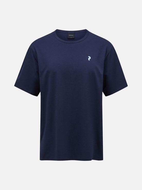 Navy Men Peak Performance Trail Shortsleeve T-shirt | US-GZEMH6905