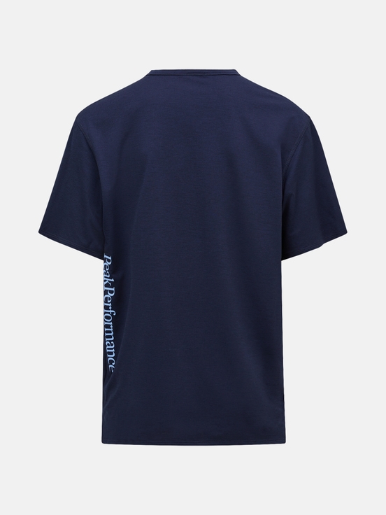 Navy Men Peak Performance Trail Shortsleeve T-shirt | US-GZEMH6905