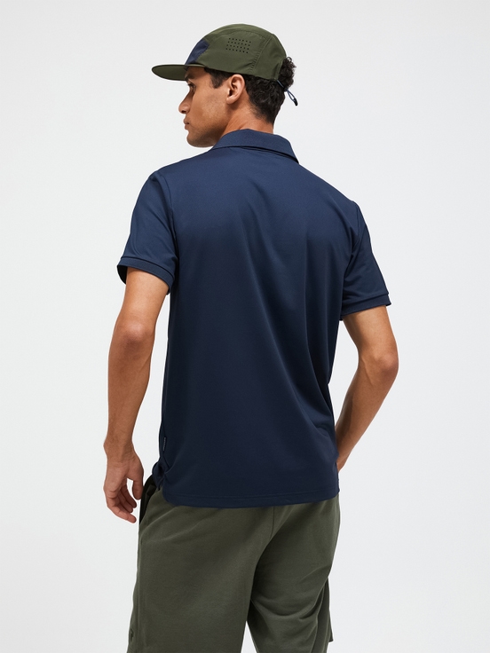 Navy Men Peak Performance Vespar Polo Shirts | US-QFRDC7139