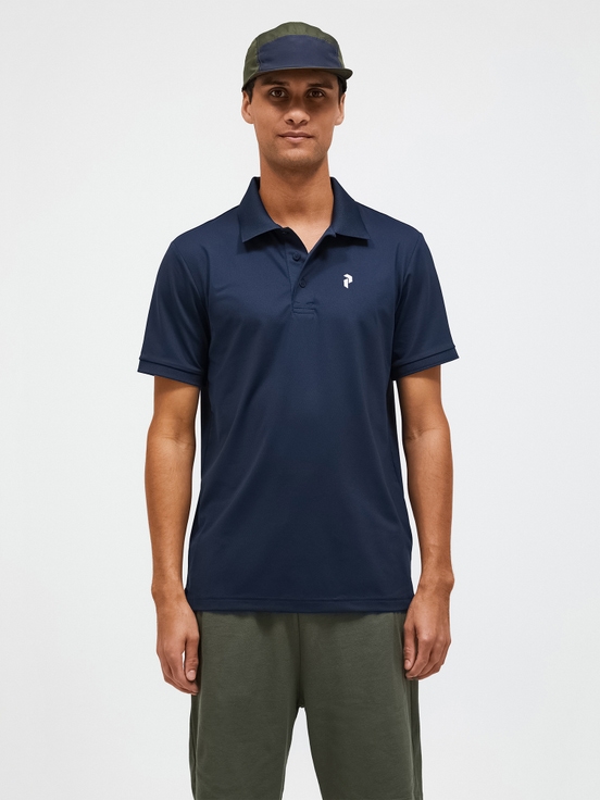 Navy Men Peak Performance Vespar Polo Shirts | US-QFRDC7139