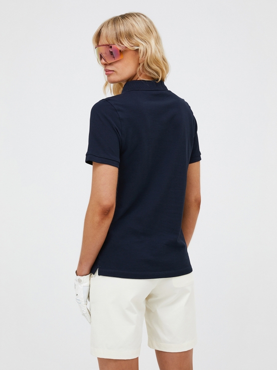 Navy Women Peak Performance Classic Cotton Polo Shirts | US-SEZHT2579