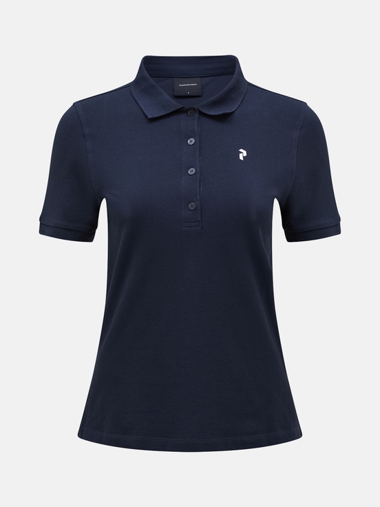 Navy Women Peak Performance Classic Cotton Polo Shirts | US-SEZHT2579