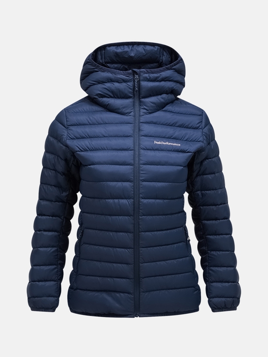 Navy Women Peak Performance Down Liner Hood Down Jacket | US-LZAQB0527