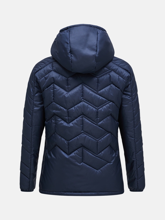 Navy Women Peak Performance Elevate Hood Winter Jacket | US-INCHR5946