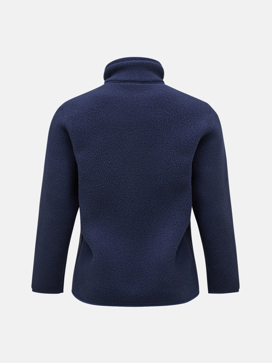 Navy Women Peak Performance Fleece Snap T-neck Sweater | US-OMHSI3980