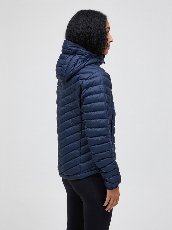 Navy Women Peak Performance Frost Hood Down Jacket | US-LJFCO0193