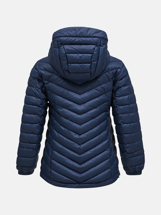 Navy Women Peak Performance Frost Hood Down Jacket | US-LJFCO0193