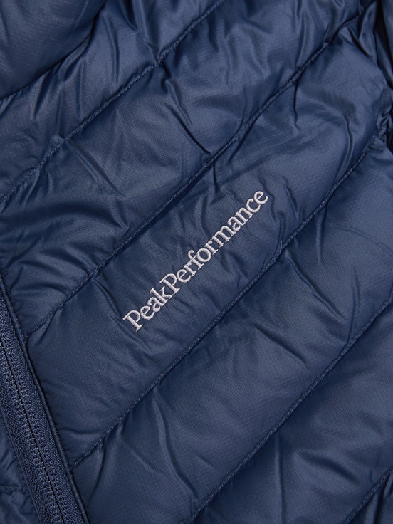 Navy Women Peak Performance Frost Hood Down Jacket | US-LJFCO0193