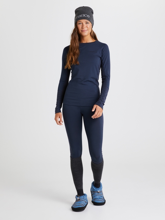 Navy Women Peak Performance Magic Crew Base Layer | US-TFYAW2349