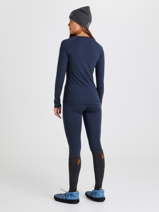 Navy Women Peak Performance Magic Crew Base Layer | US-TFYAW2349