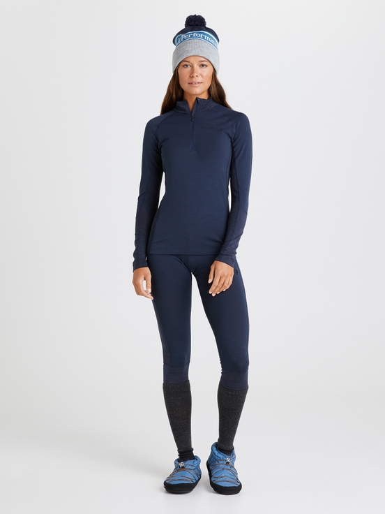 Navy Women Peak Performance Magic Half Zip Base Layer | US-LEUPH6213