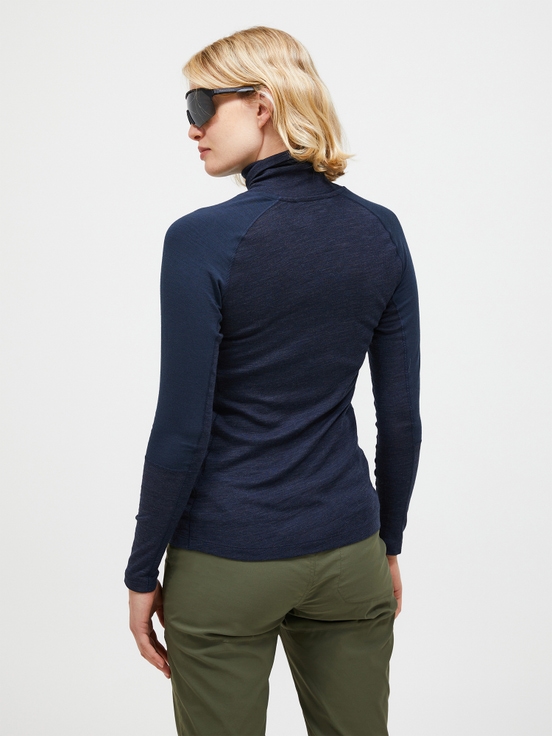 Navy Women Peak Performance Magic Rollneck Base Layer | US-PRKUI3275