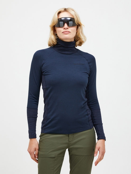 Navy Women Peak Performance Magic Rollneck Base Layer | US-PRKUI3275