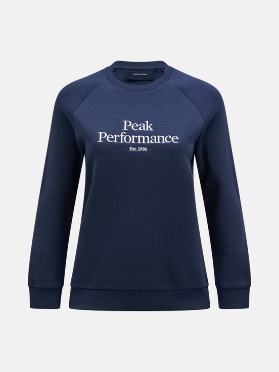 Navy Women Peak Performance Original Crew Sweatshirt | US-UPWGB8461