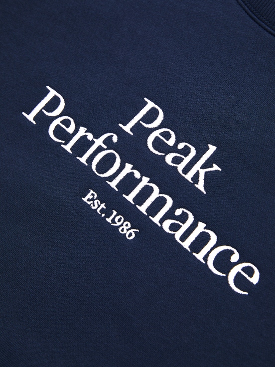 Navy Women Peak Performance Original Crew Sweatshirt | US-UPWGB8461