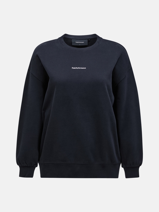 Navy Women Peak Performance Original Terry Crew Sweatshirt | US-HQJEF3548