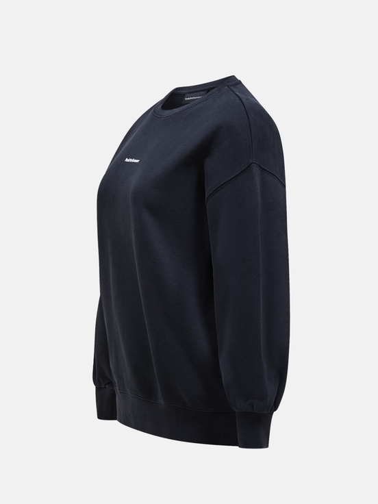 Navy Women Peak Performance Original Terry Crew Sweatshirt | US-HQJEF3548