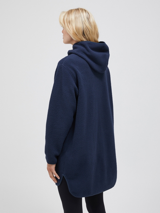 Navy Women Peak Performance Pile Long Zip Knitwear | US-IUNPQ6987