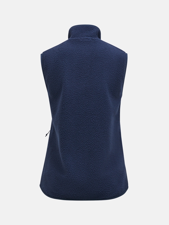 Navy Women Peak Performance Pile Vest | US-BQIRN9460