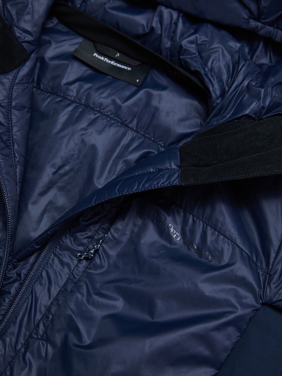 Navy Women Peak Performance Radiance Hood Winter Jacket | US-XZEIB8625