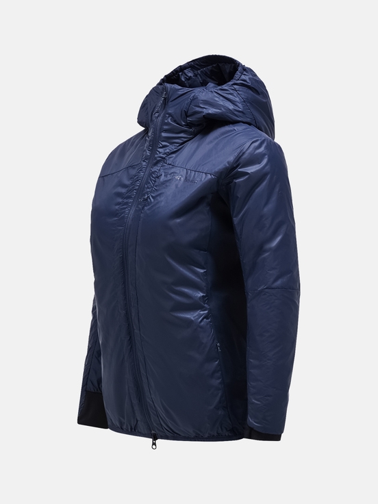 Navy Women Peak Performance Radiance Hood Winter Jacket | US-CRIMG1902