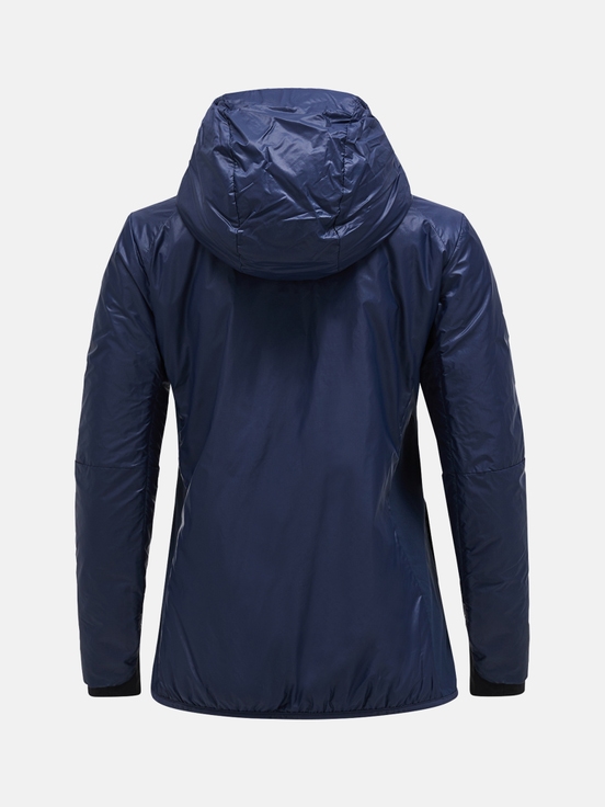 Navy Women Peak Performance Radiance Hood Winter Jacket | US-CRIMG1902