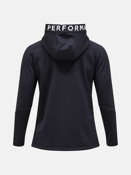 Navy Women Peak Performance Rider Zip Hood Midlayers | US-GUNYA3710