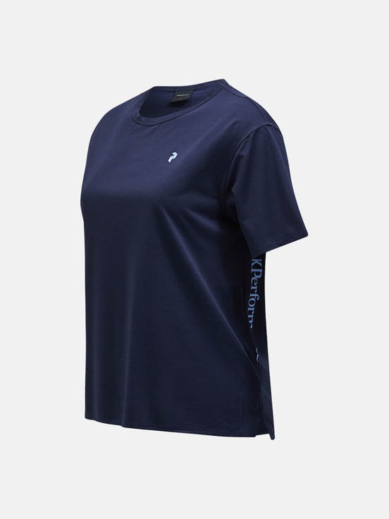 Navy Women Peak Performance Trail Shortsleev T-shirt | US-WSVMN0928